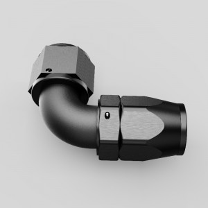 Teljes áramlás 90 fokos vágóforgó tömlő vége