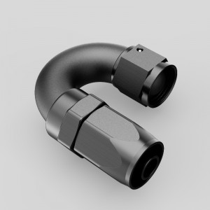 180 fokos alumínium egy darabból álló teljes áramlású forgó tömlő vége An4 an6 an8 an12 szerelvények