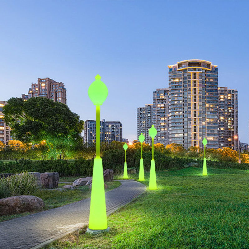 Kültéri kerti LED utcai lámpa pólussal, 60 W -os RGB színű, cserélő gyönyörű vízálló utcai lámpa kert, terasz, park, iskola, gyep, villa, utcai világítás és dekorációhoz