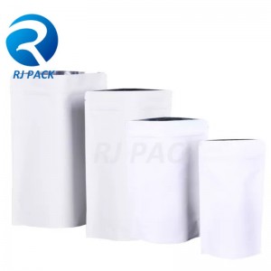 100% -ban újrahasznosítható fémezett állványos tasakok cipzárral