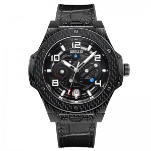 A Baogela férfiak Mechanical Watch Automatic Hollow Divat férfiak világítónagy tárcsázása 50 méteres vízálló óra 2001 -es fekete