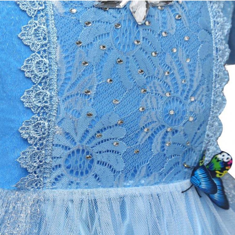 Nagykereskedelem Aurora hercegnő ruha alvó szépség jelmez lány ruhák pillangó gyerekeknek rövid ujjú csipke ruha