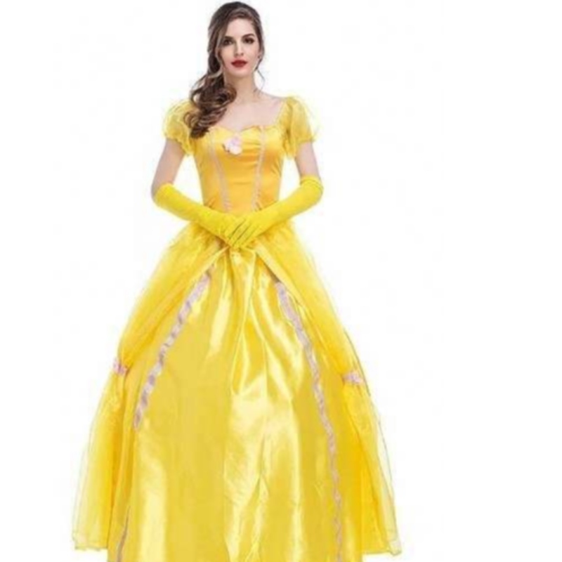 Cosplay belle hercegnő ruha hölgy ruhák a szépségért és a vadállatnői buli ruházati jelmezek