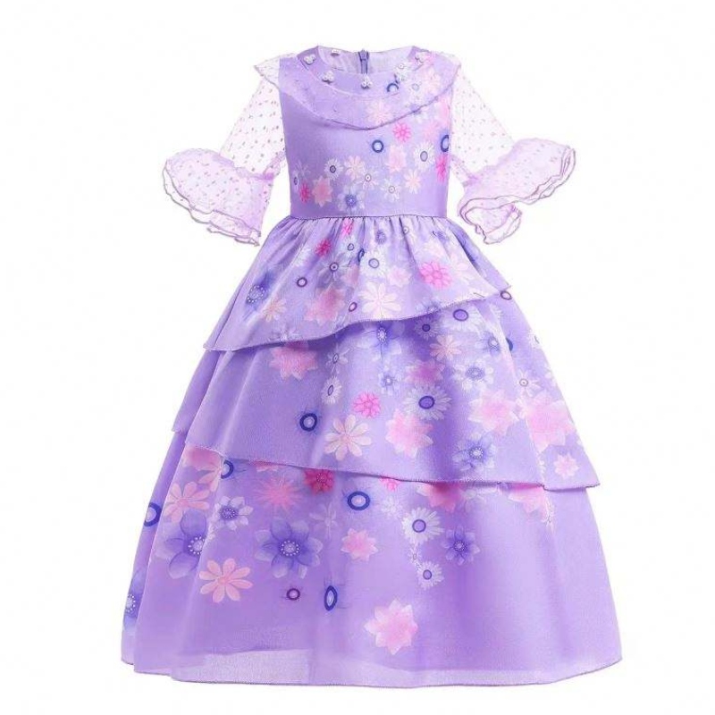 Anime Encanto cosplay Isabella lila ruha lányok hercegnő jelmez gyerekek divatos ruha