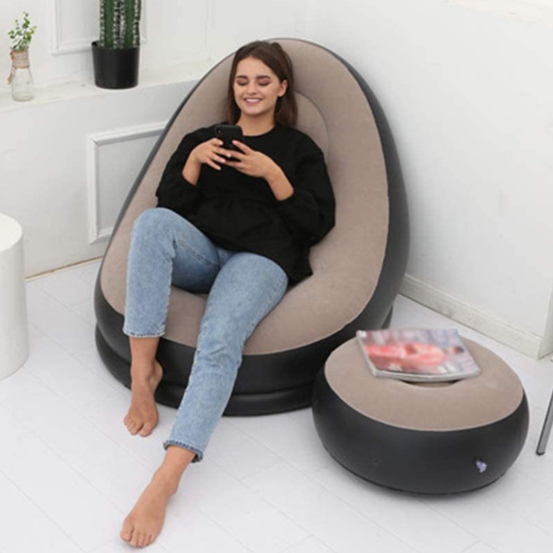 Gyári folt felfújható pelyhesítő kanapé pvc lusta kanapé egyetlen otthoni szabadidő hordozható felfújható hátsó ülés