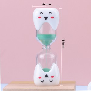 Új fogmosás kreatív 2 perc 3 perces homok óra gyerekeknek fog alakú homokóra mosolygó kefe műanyag homokóra