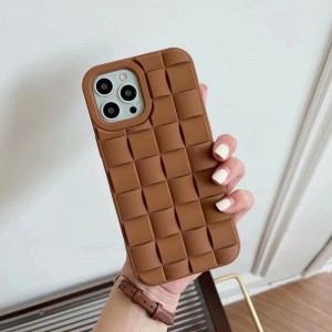 Alkalmas az Apple iPhone 14/14 Pro tokhoz, All Inclusive Fall Proof Mobile Phone védő bőr tok, kockás háromdimenziós TPU védő tok