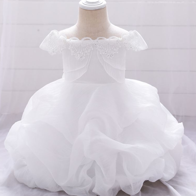 2020 Baige Új fehér keresztség keresztelő áldás ruha telihold születésnapi lány ruha l1961xz