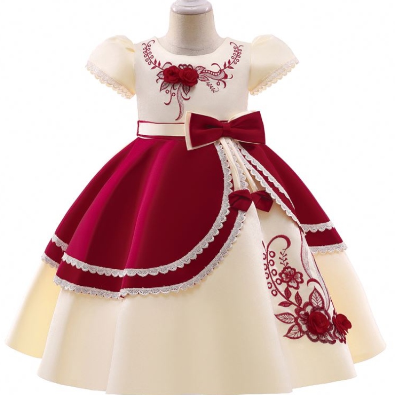 Baige európai stílusú lány esküvői ruha gyerekeknek kedves születésnapi party ruhák 3-10 éves L5240