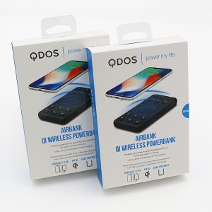 Mobilteljesítmény -töltés kincscsomagoló doboz fiók doboz ablak színű doboz egyedi elektronikai csomagolás