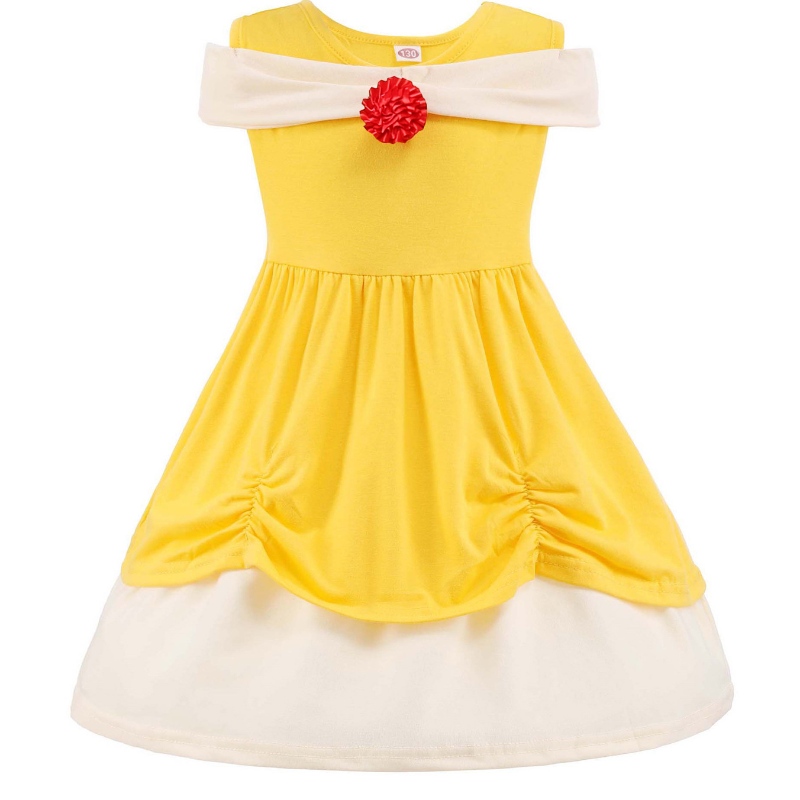Nyári kislányok sellő hercegnő ruhák hófehér kisgyermek születésnapi Belle Party ruha ruházat