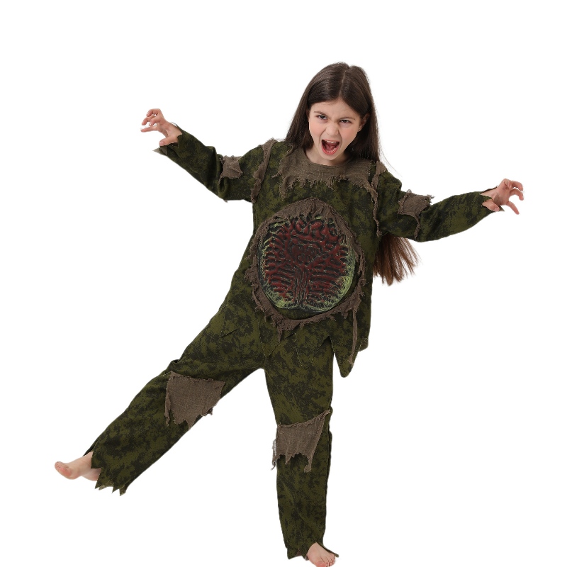 Swamp Monster Thing Halloween Scary Terror Cosplay jelmezek gyerekeknek szörnyű zsigerek ruházat szellem zombi álcázás