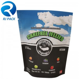 100% -ban újrahasznosítható állványos tasak gyermekálló cipzárral