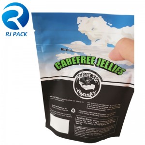 100% -ban újrahasznosítható állványos tasak gyermekálló cipzárral