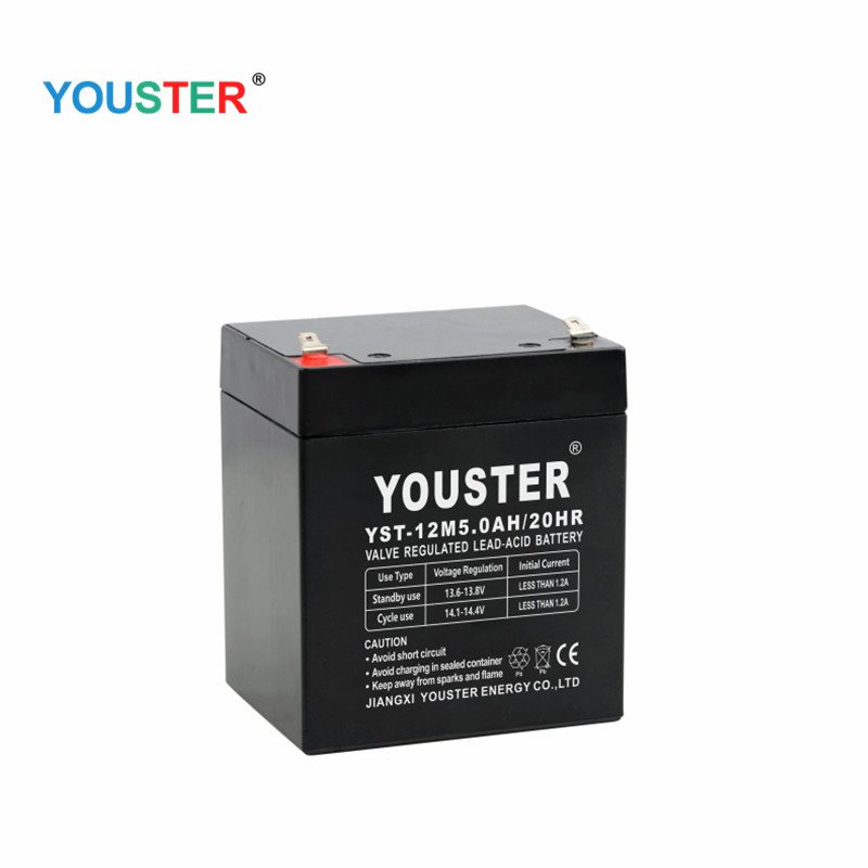 Youster hosszú élettartamú AGM lezárt ólomsav UPS akkumulátor 12V 5AH tartalék akkumulátor