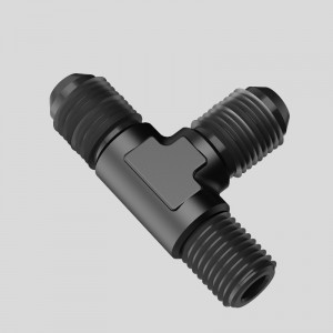 Férfi Flare Tee Fitting Adapter T Union Üzemanyagtömlő alumínium
