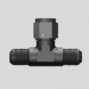 Férfi Tee illesztő adapter női forgóval oldalon fekete