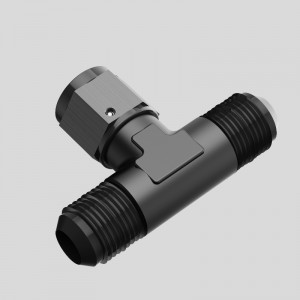 Férfi Tee illesztő adapter női forgóval oldalon fekete