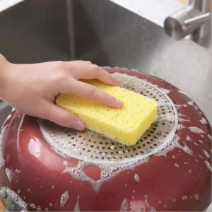 cellulóz szivacs négyzet sűrített mosogatószivacs konyhai sűrített természetes cellulóz konyhai szivacsokhoz