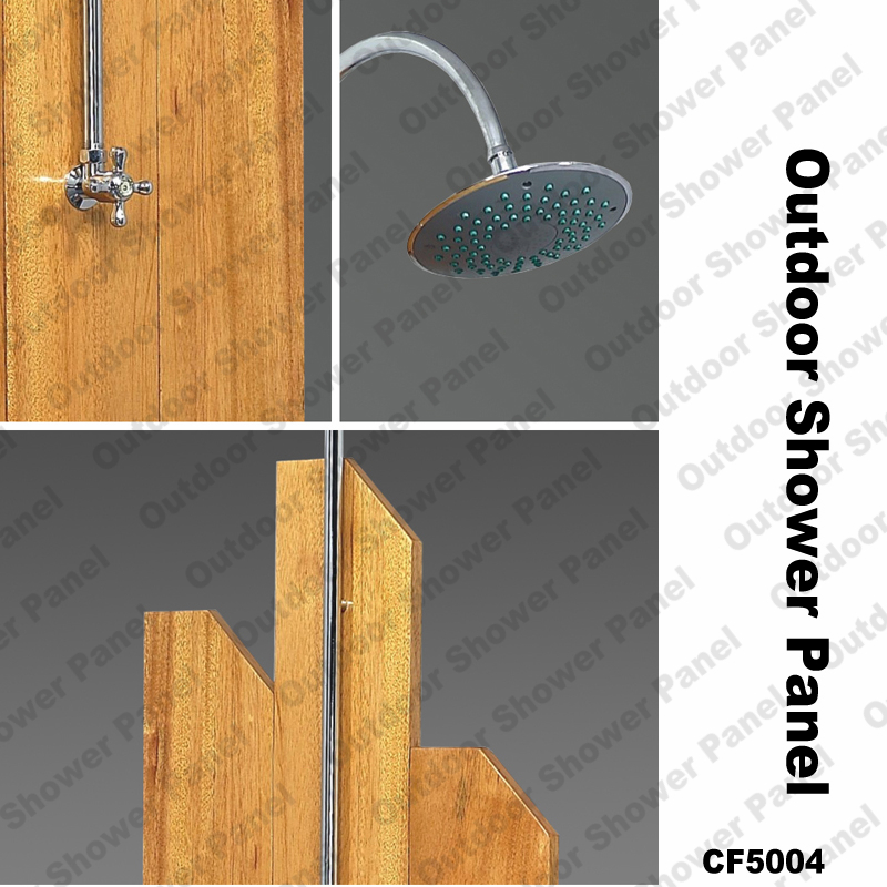 CF5004 kültéri zuhanypanel, Fa kültéri zuhanypanel, Kerti zuhanypanel, szabadon álló kültéri zuhanypanel