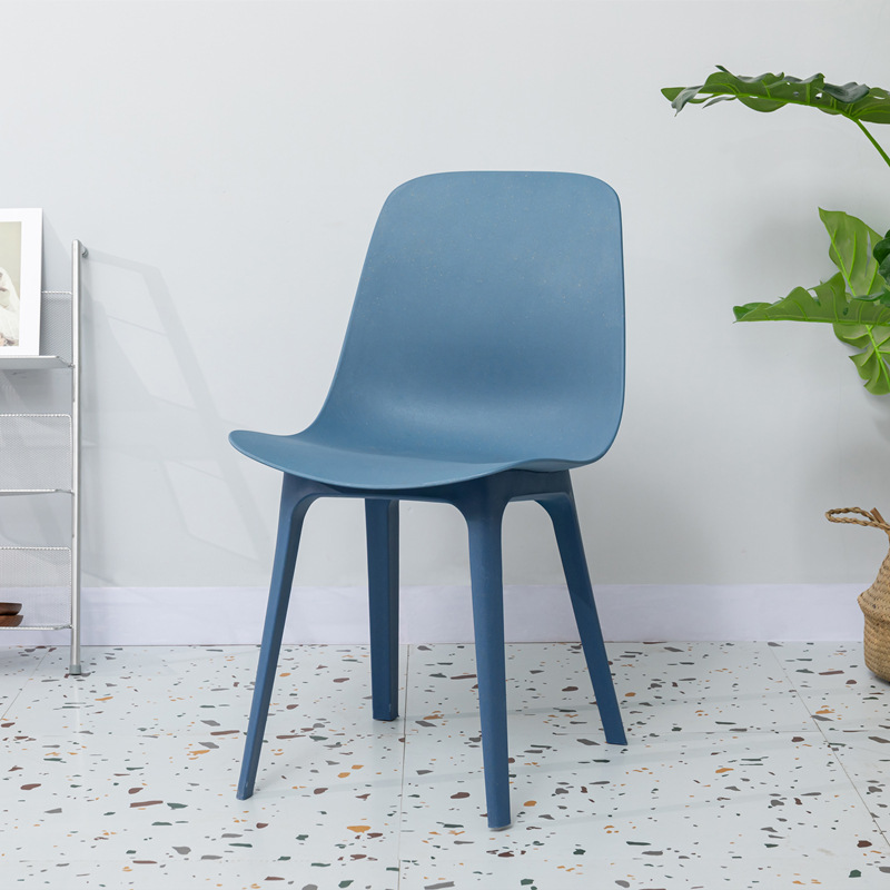 Gyárinagykereskedelem Modern műanyag színű szék karnélküli rögzített háttámla kültéri egyszerű társalgó műanyag étkezőszék