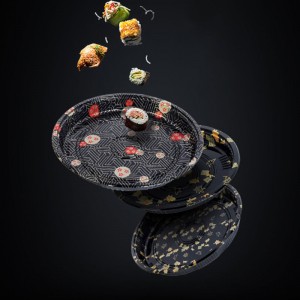 Testreszabhatja a kerek sushi -t, vegye be a dobozt, a környezetbarát újrahasznosítható, eldobható sushi dobozt fedéllel