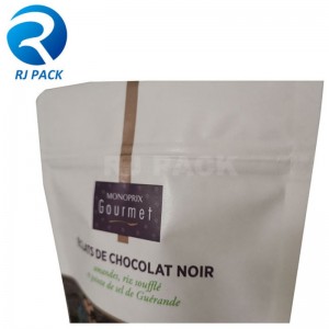 Nagykereskedelmi digitálisnyomtatás Kraft papír doypack cipzárral