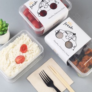 Ételdobozok Élelmiszer -konténer Gyönyörű eldobható kemény műanyag PP élelmiszer -tárolóedény