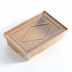 Környezetbarát testreszabottnagykereskedelmi biológiailag lebontható saláta kraft papír ebéddoboz