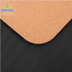 Amazon legkeresettebb parafa tpe jóga szőnyegnagykereskedelem, 4mm/5mm/6mm/8mm tpe parafanem csúszás jóga szőnyeg, támogatja az egyéni logót vagy anyomtatást