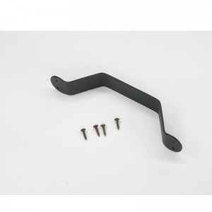 BH003 pajta ajtófogantyú, fekete szilárd acél húzófogantyú a tolóajtókhoz, kapukhoz, garázsokhoz, istállókhoz