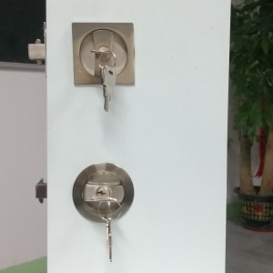 1601 kortárs belépőnégyzet alakú zsebzár, ezüst zseb ajtózár kulcsgal, tolóajtó zár