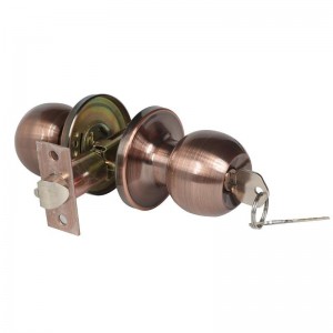 2501 bejárati ajtógomb zárral és kulccsal, belső és külső ajtózárral, standard golyó ajtógomb