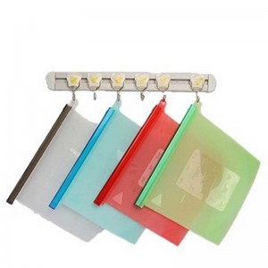 Vízálló szivárgásálló egészséges, környezetbarát élelmiszer -minőségű szilikon tároló táska környezetbarát szivárgásálló snack újrafelhasználható élelmiszerzsákok szilikon öko -barát szilikon táskák