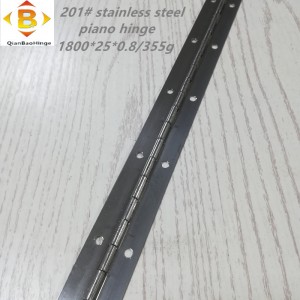 Szabványos méret hosszú csuklópánt 201#72 \'\'*1 rozsdamentes acél zongora csuklópántos folytonos sor szekrény zongorape