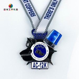 Egyedi Design egyedi logó LED Sport Medallion Metal 3D zománcérmek az ajándéktárgyakhoz