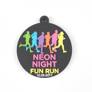 Egyéninyaklánc -érmek színes UV -nyomtatás gumiérmek