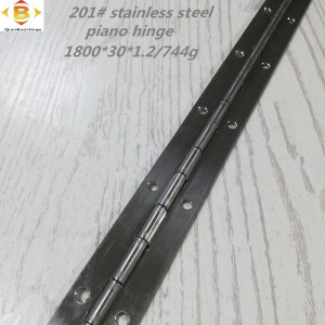 Szabványos méret hosszú csuklópánt 201#72 \'\'*1,2 rozsdamentes acél zongora csuklópántos szekrény zongora csuklópánt
