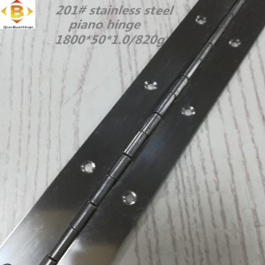 Szabványos méret hosszú csuklópánt 201#72 \'\'*2 rozsdamentes acél zongora folytonos sor szekrény zongora csuklópánt