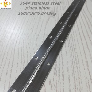 Szabványos méret hosszú csuklópánt 304#72 \'\' rozsdamentes acél zongora folyamatos soros szekrény zongora zsanér