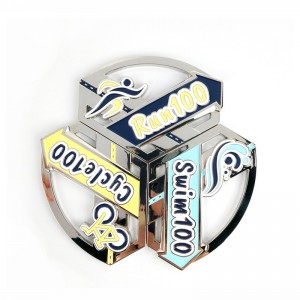 Die Cast Medals Arany Metal Award 3D Triatlon Medal Sport Medal