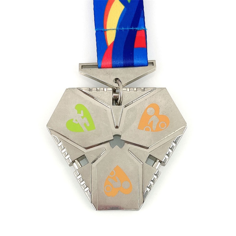 Champion Medal egyedi antik érmek lázadva 3D triatlon érmet