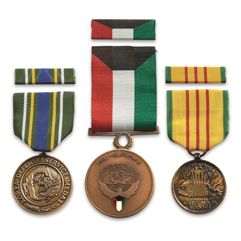 Gagnagykereskedelmi versenyképes egyedi díj Medallion amerikai katonai becsületérme csíkos rövid szalagbárral