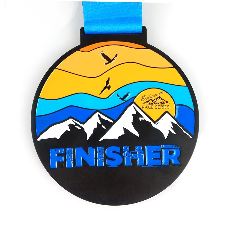 Gag Factory egyedi logó díj érmek szalaggal üres arany ezüst bronz becsület kerékpározás futó maratoni fém sportérmet