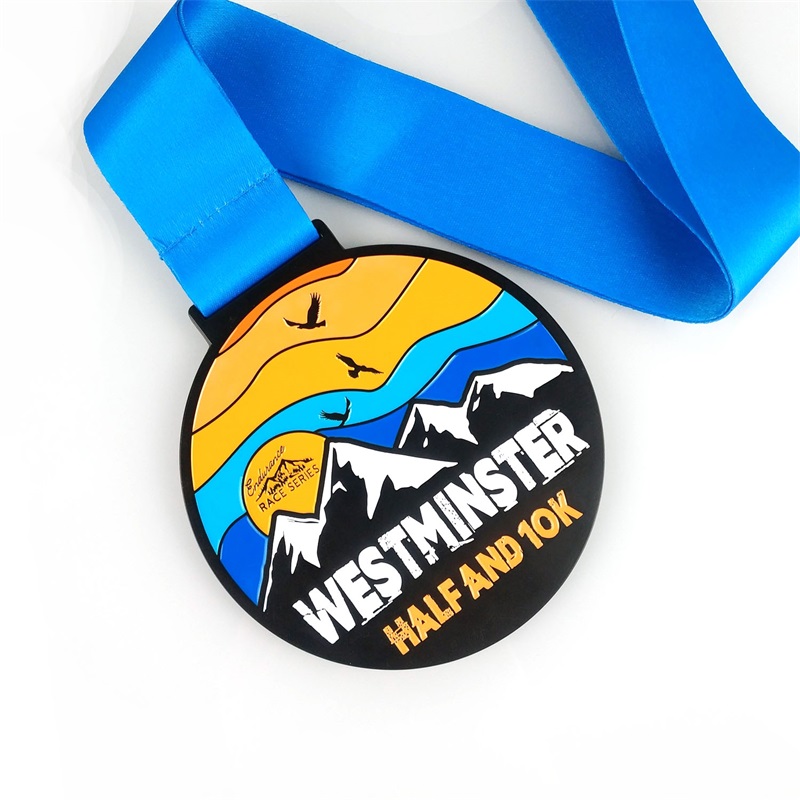 Gag Factory egyedi logó díj érmek szalaggal üres arany ezüst bronz becsület kerékpározás futó maratoni fém sportérmet
