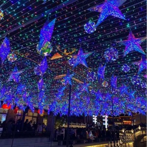 Ünnepi szabadtéri koszorú világítás karácsonyi fények esküvői party dekorációk vezette rgb tündér húr fény