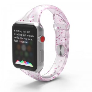 Csillogó szilikon karkötő szilikon szíjóra -zenekar