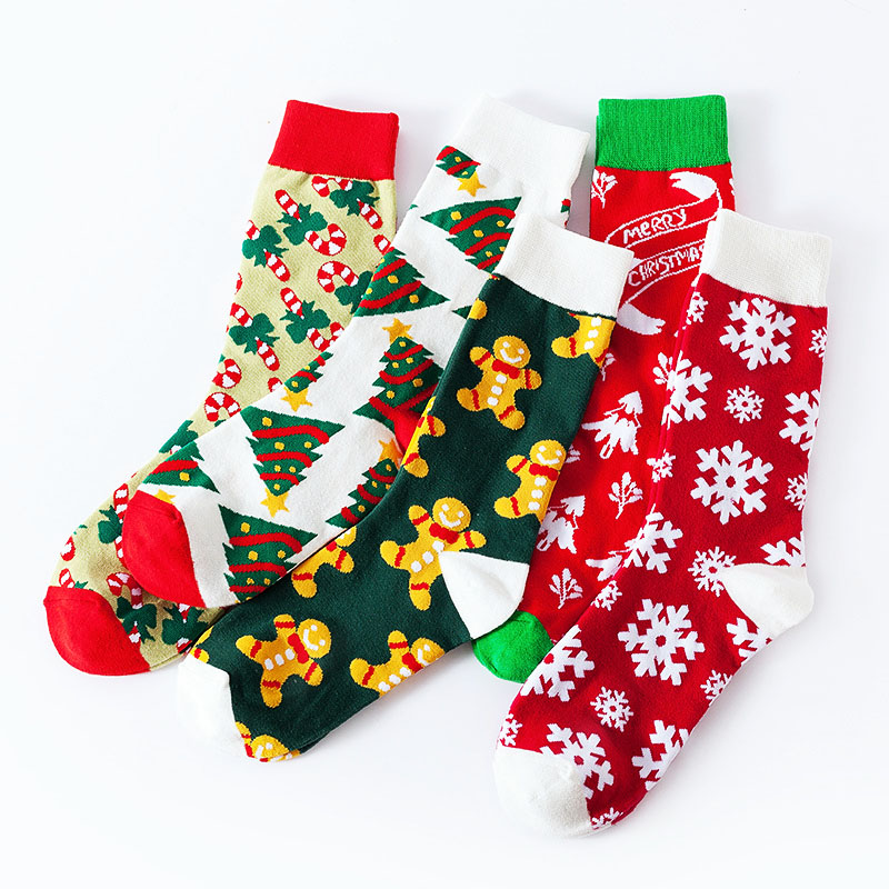 Téli zokni egyedi pamut meleg zokni karácsonyinői legénység zokni