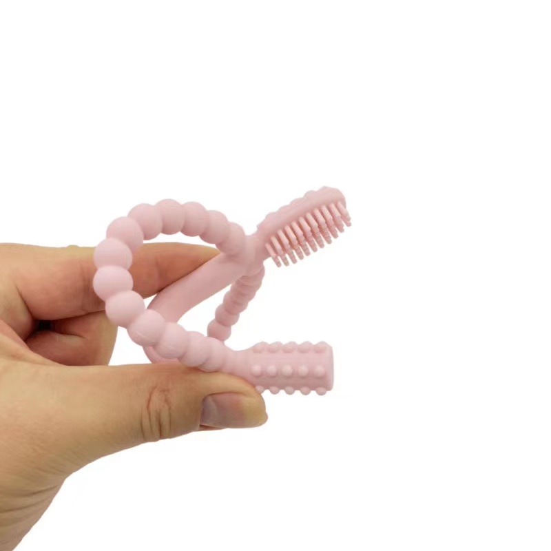 BPA ingyenes puha, biztonságos fogkefe rágás játékok fogkefe baba szilikon fogak