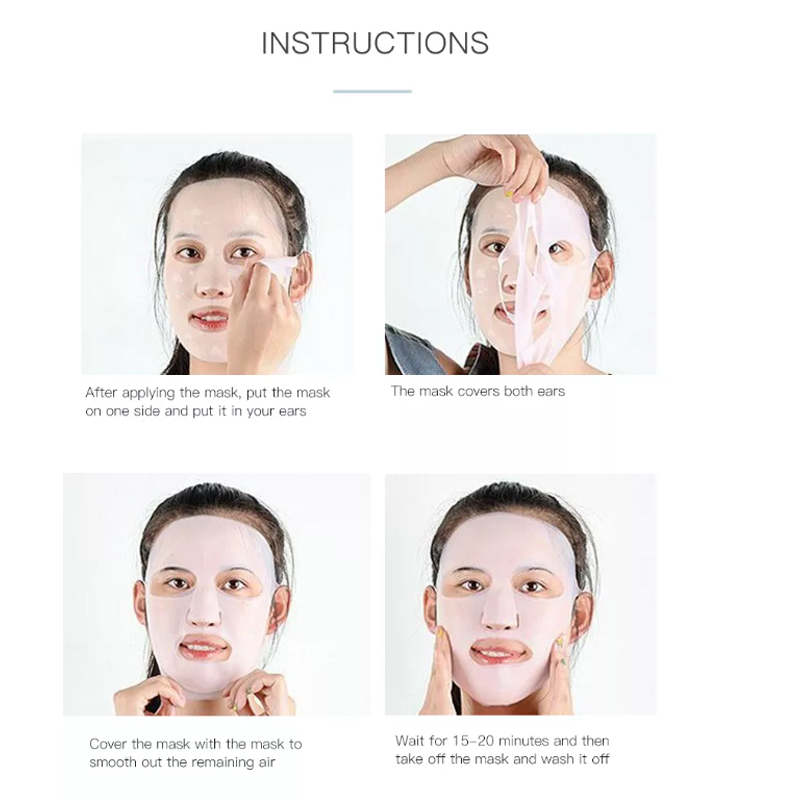 Újrafelhasználható szilikon maszk maszk borító szilikon bőr maszk újrafelhasználható hidratáló arc-szilikon maszk elleni pezsgési maszk arcápolási eszközök